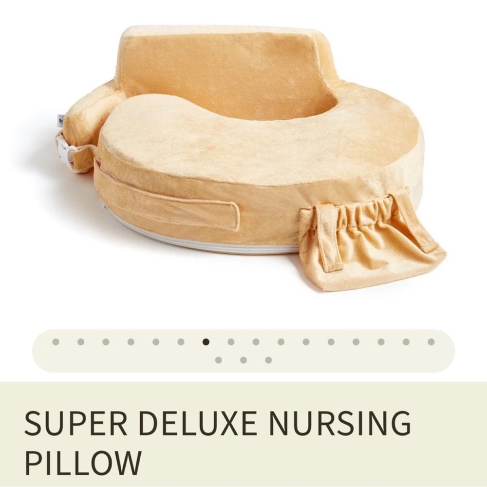Super Deluxe Nursing Pillow in Tan / Yellow